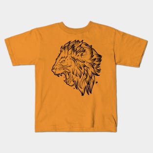 Fierce Lion Tattoo Art Kids T-Shirt